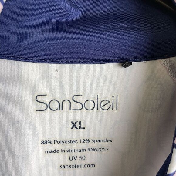 San Soleil Womens Jacket XL Pink Top Full Zip Long Sleeve Tennis Stretch UPF UV - Picture 7 of 9